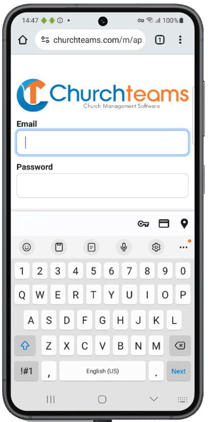 Android login page