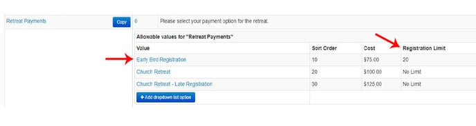 Registration Payment Options